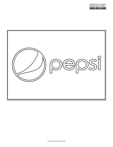 Pepsi logo coloring page