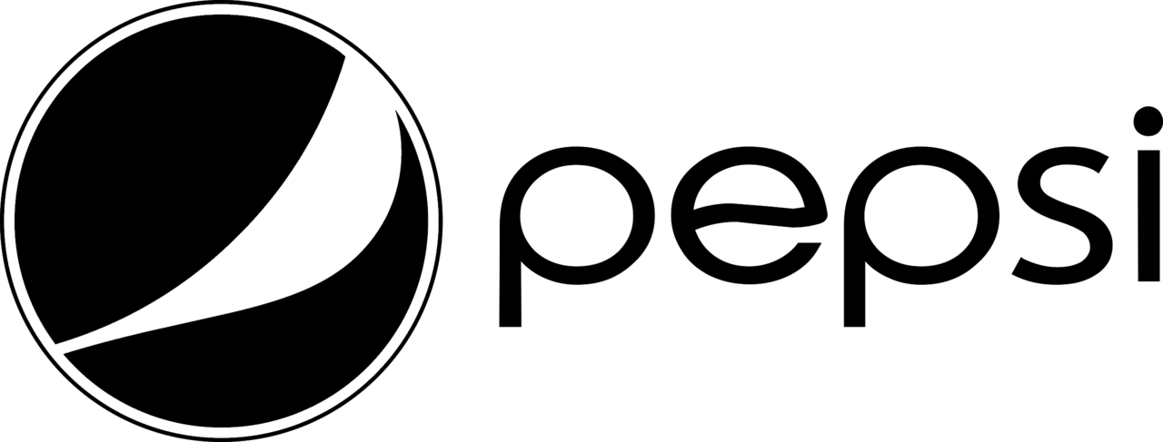Pepsi logo black and white â brands logos