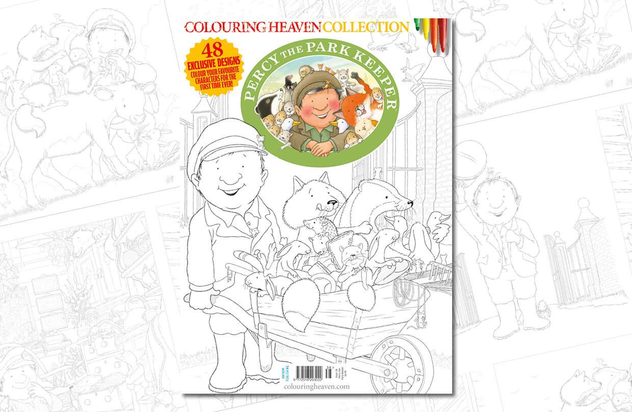 New issue colouring heaven collection percy the park keeperâ colouring heaven