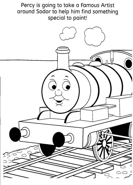 Thomas the train coloring pages team colors