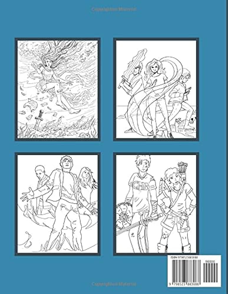 Percy jackson coloring book coloring pages for kids and adults great drawings and a perfect gift for percy jackson fans by