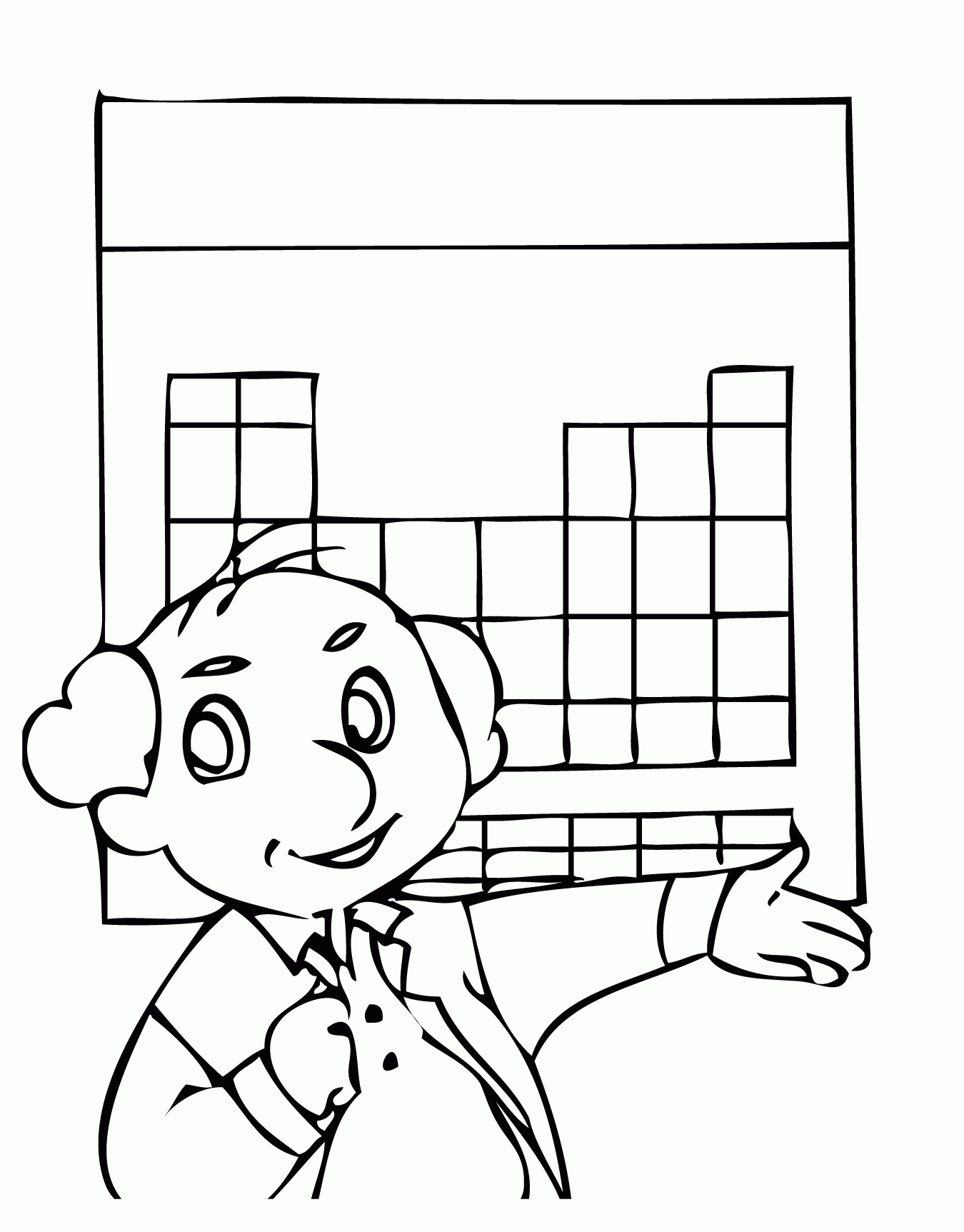 Table coloring page printable for free download