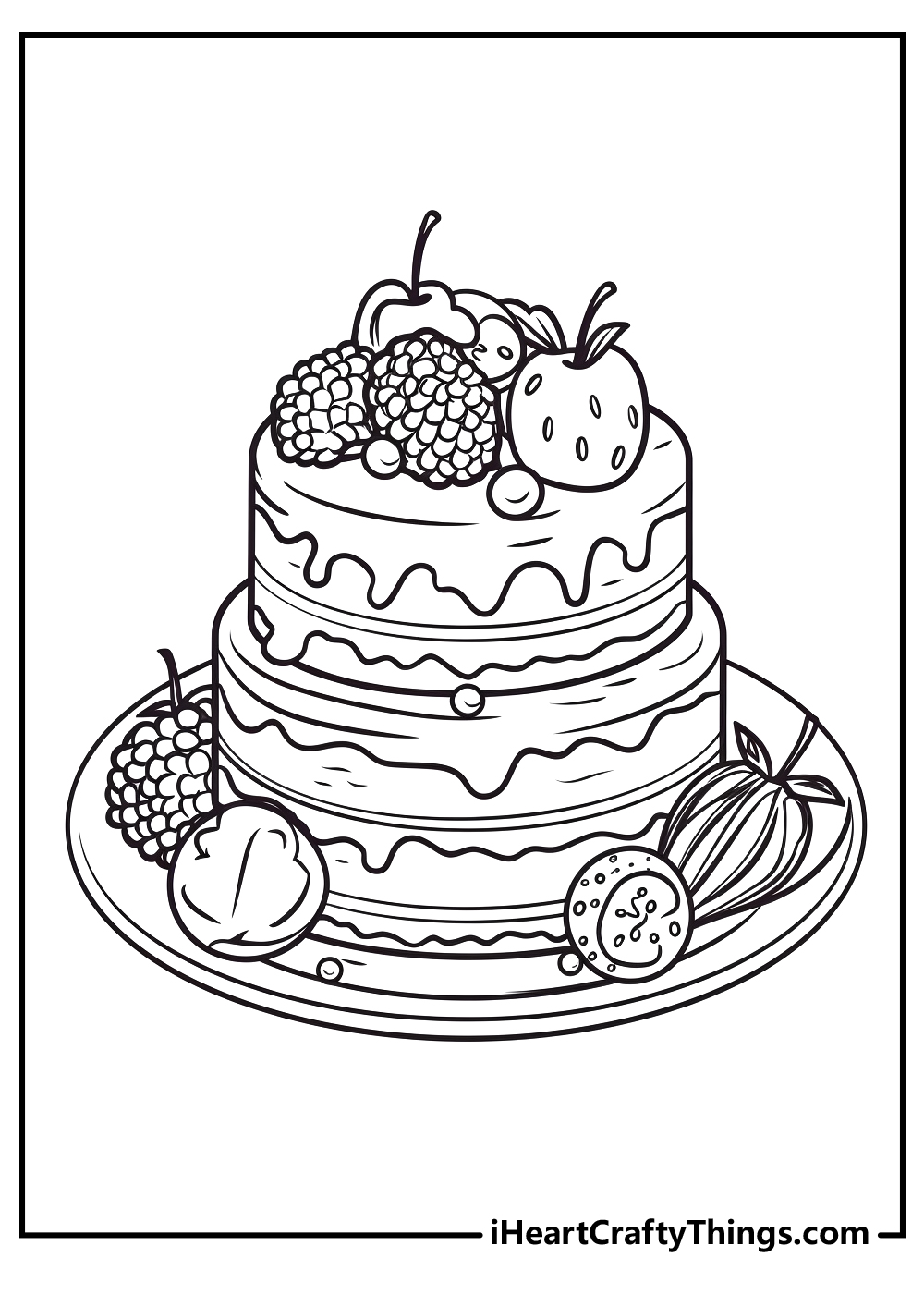 Dessert coloring pages free printables