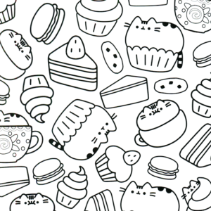 Desserts coloring pages printable for free download