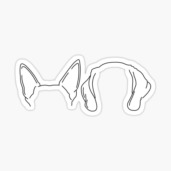 Dog ears stickers for sale