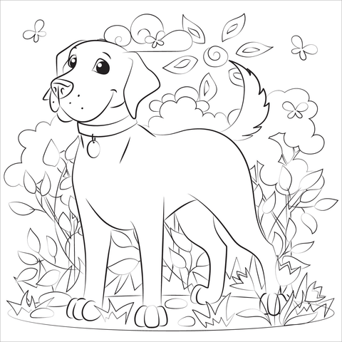 Labrador coloring page free printable coloring pages