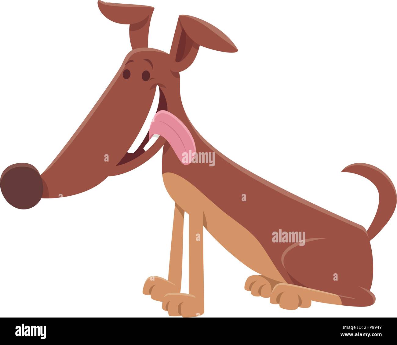 Lengua de perro fuera imãgen vectorial de stock