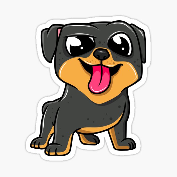 Pegatinas perro con lengua afuera