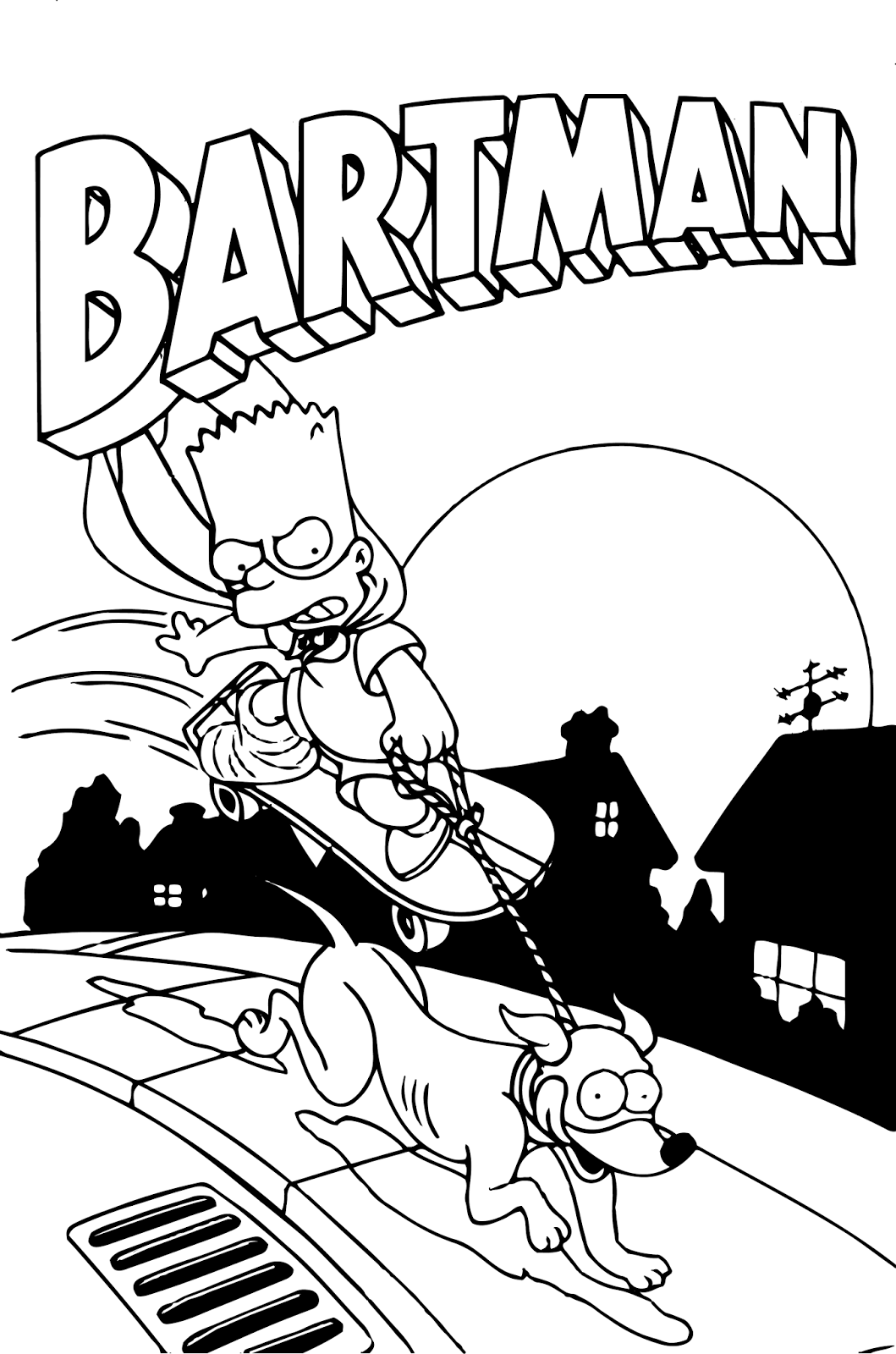 Pãginas para colorear originales original coloring pages the simpsons bart as bartman