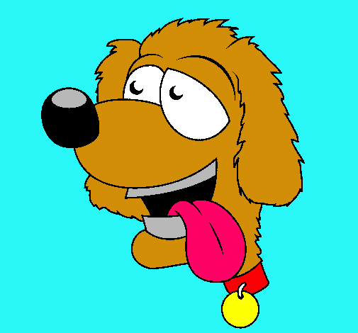 Dibujo de perro con la lengua fuera ii pintado por en el dãa