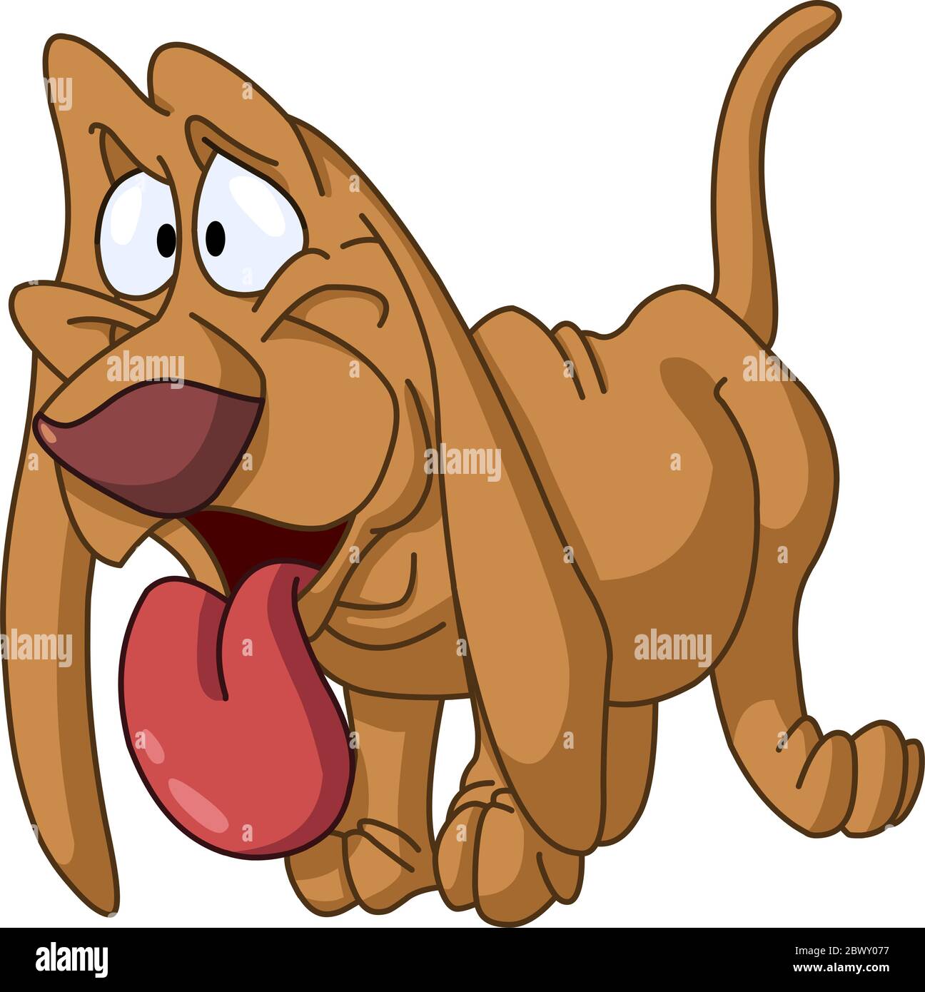 Perro moviendo la cola imãgen vectorial de stock