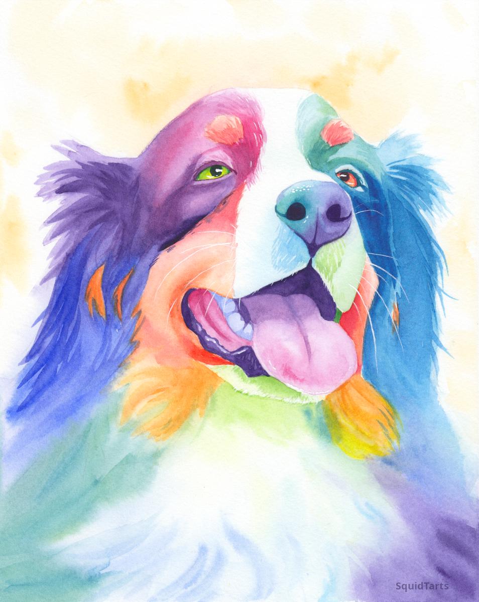 Pintura el arco iris cãmo planificar un retrato de mascotas de acuarela charlie proulx