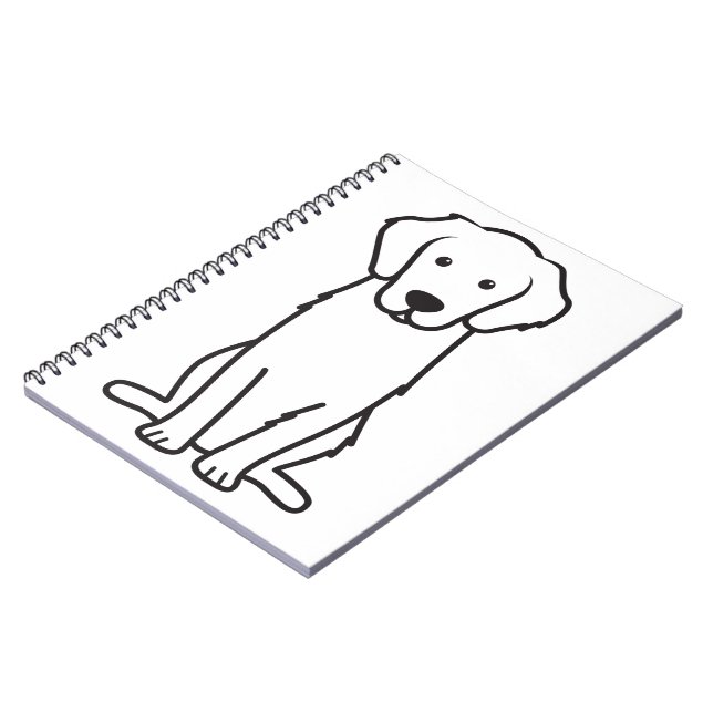 Cuaderno dibujo animado del perro del golden retriever