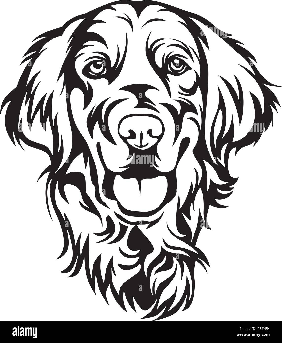 Perro perdiguero de oro imãgen vectorial de stock