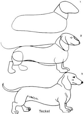 O dibujar un perro paso a paso desenhos de arte simples desenho dachshund cão desenho fãcil