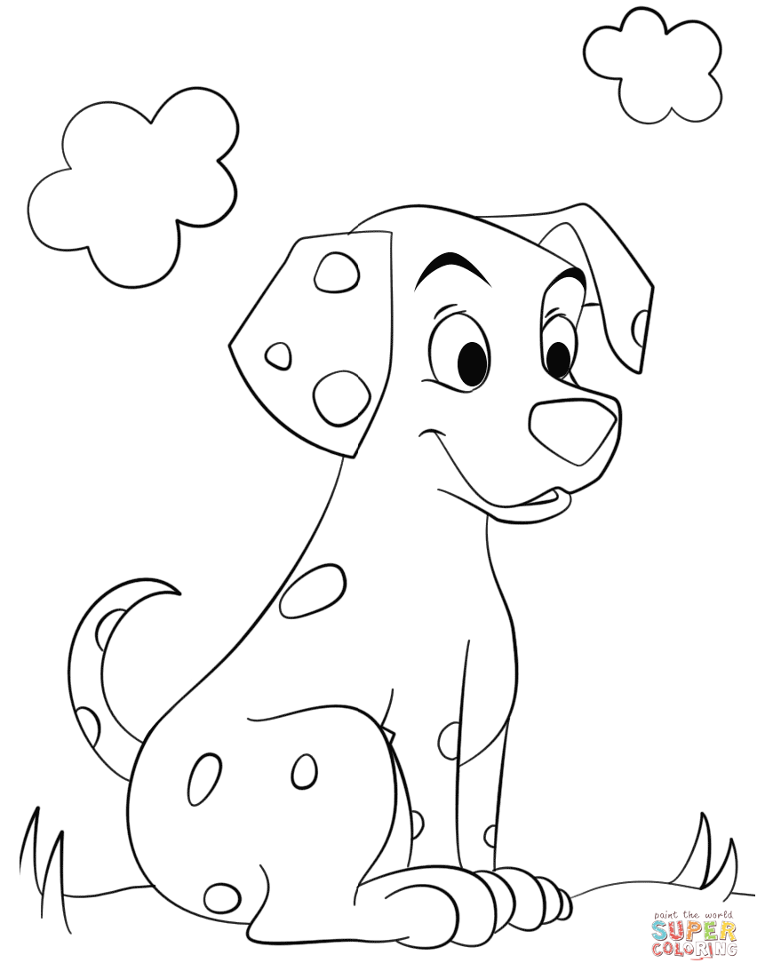 Dibujo de precioso perro dãlmata para colorear dibujos para colorear imprimir gratis