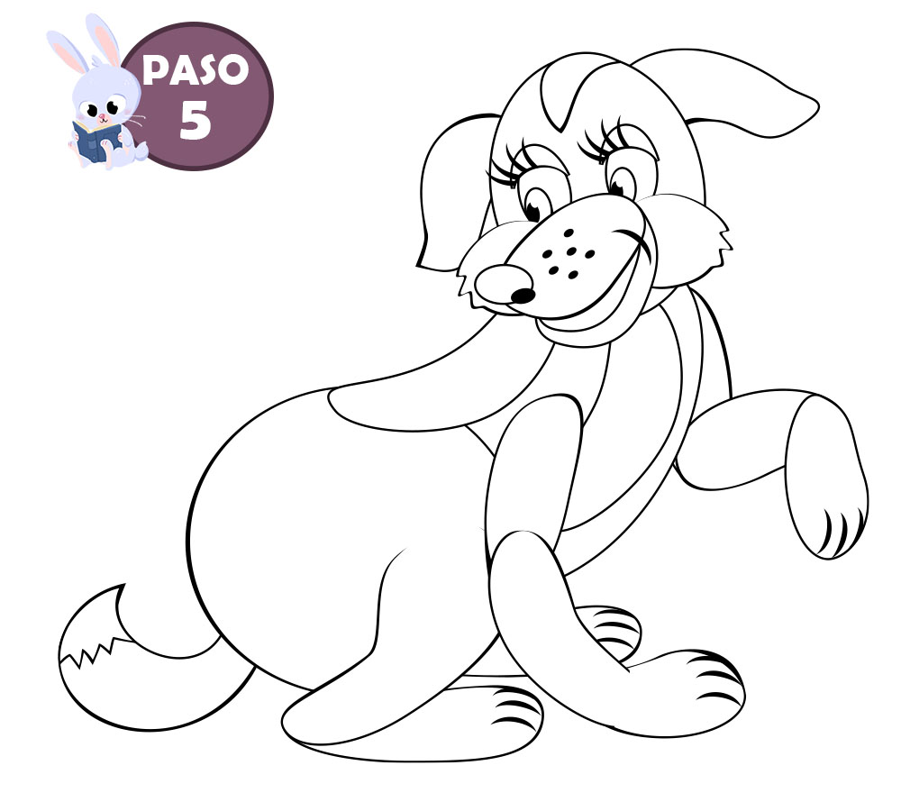 O dibujar un perro paso