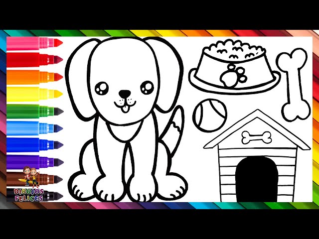 Dibuja y colorea lindos perros con accesorios ððððððð dibujos para niãos