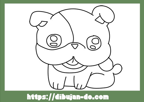 Dibujos de perros kawaii para colorear