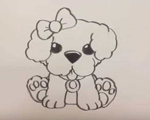 Aprende cãmo dibujar un perro de frente paso a paso como dibujar un perro cãmo dibujar dibujos de animal tiernos