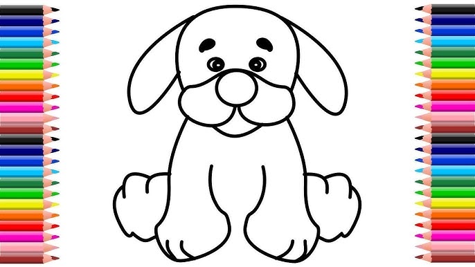 O dibujar un perro sentado