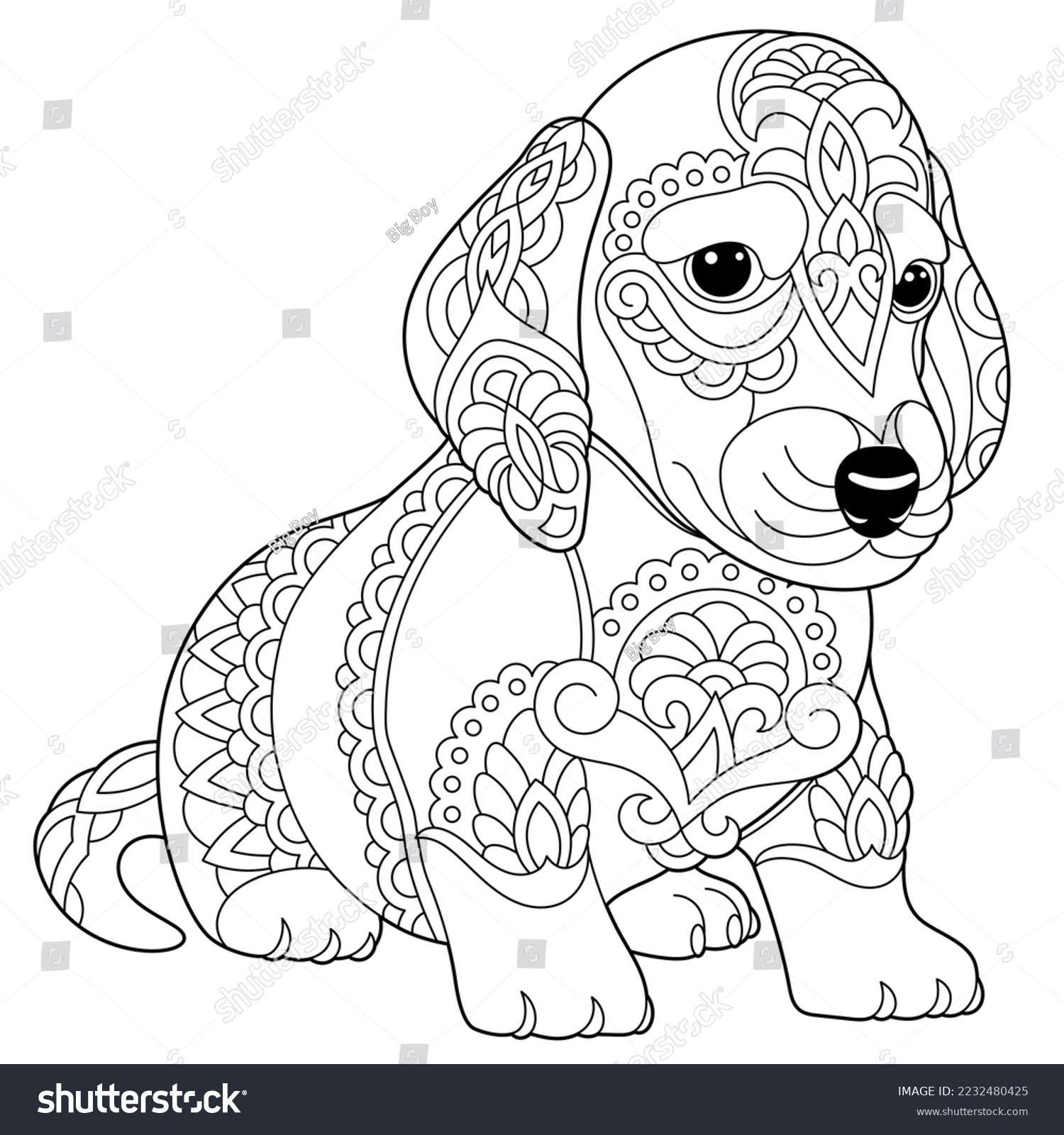 Imãgenes fotos de stock objetos en d y vectores sobre mandalas perros