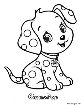 Printable cinnapup strawberry shortcake coloring pages