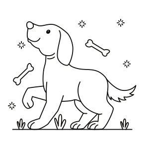 Puppy coloring pages