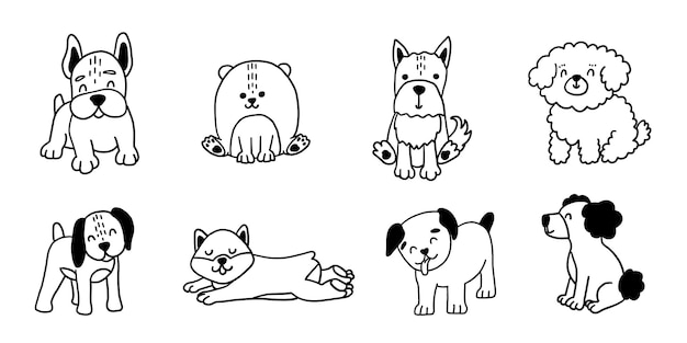 Black white dog images