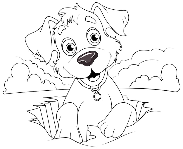 Black white dog images