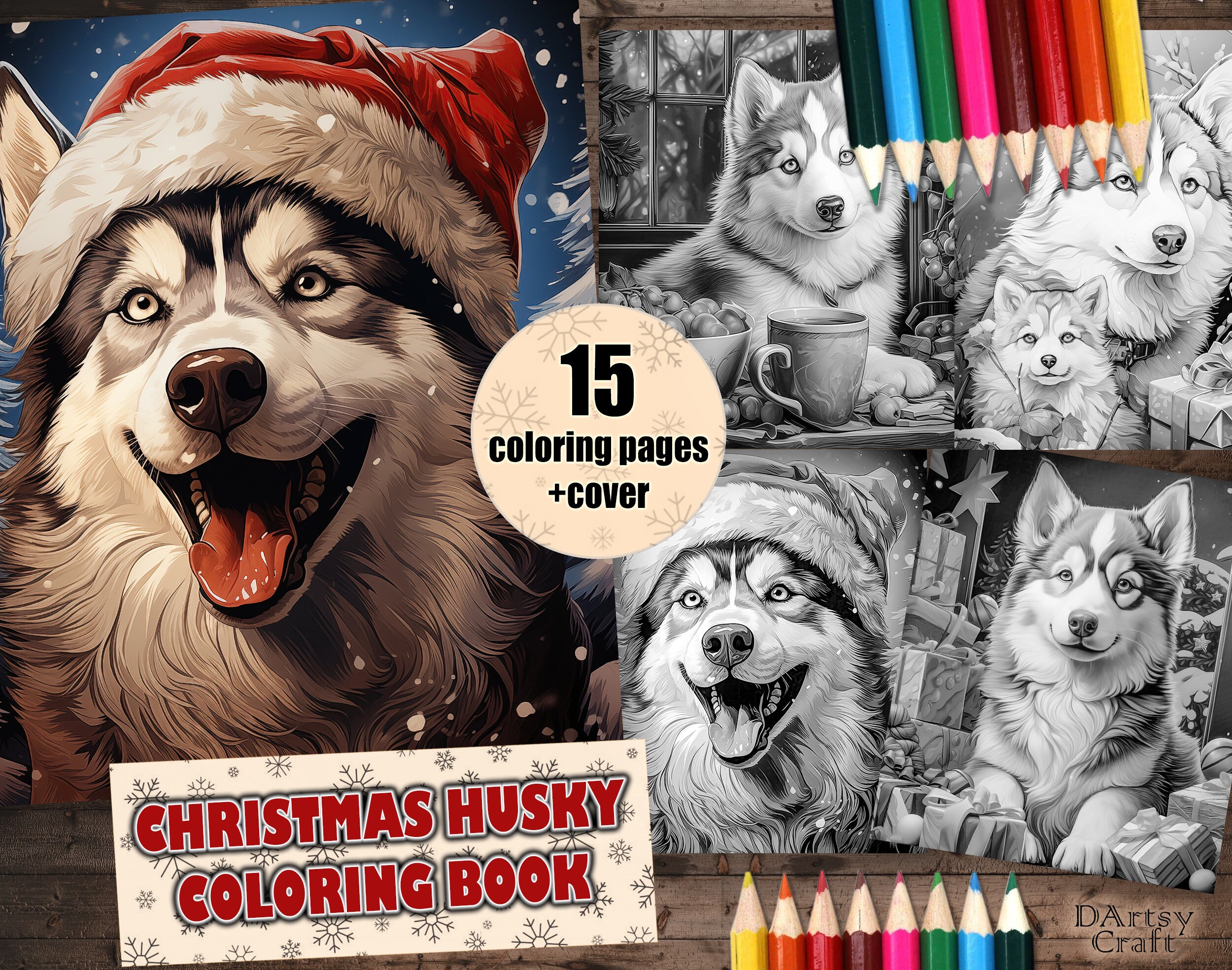 Husky coloring page