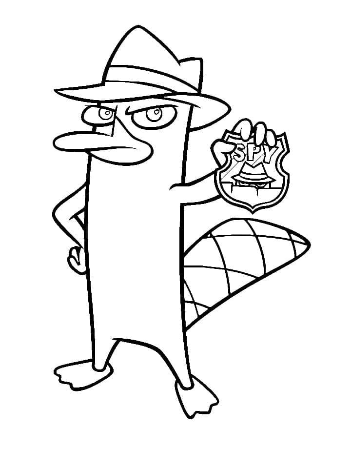 Agent p coloring page