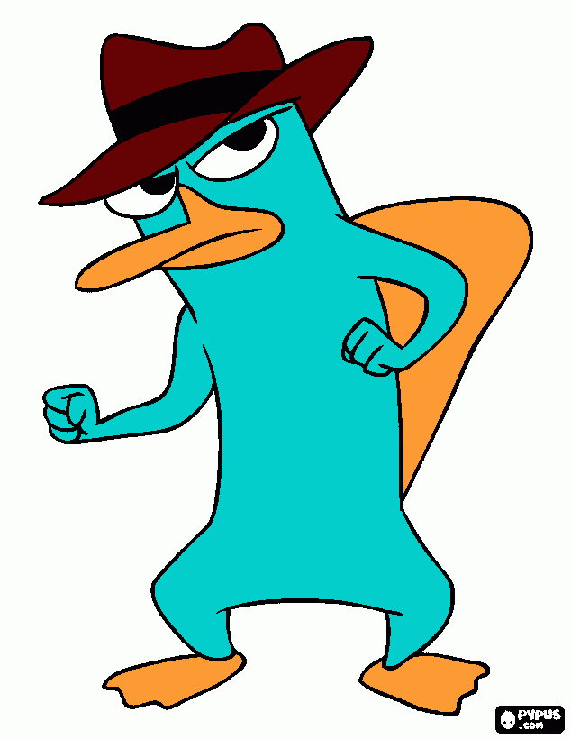 Perry the plat coloring page printable perry the plat