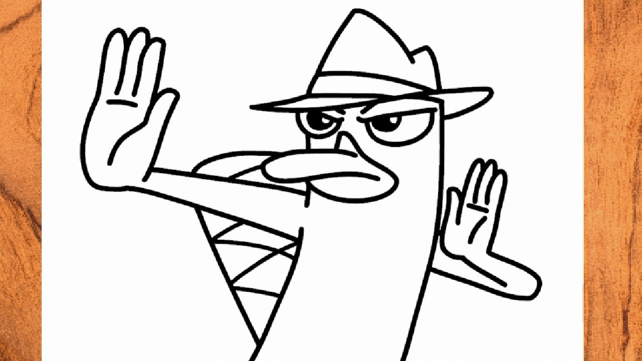 How to draw perry the platypus step by step