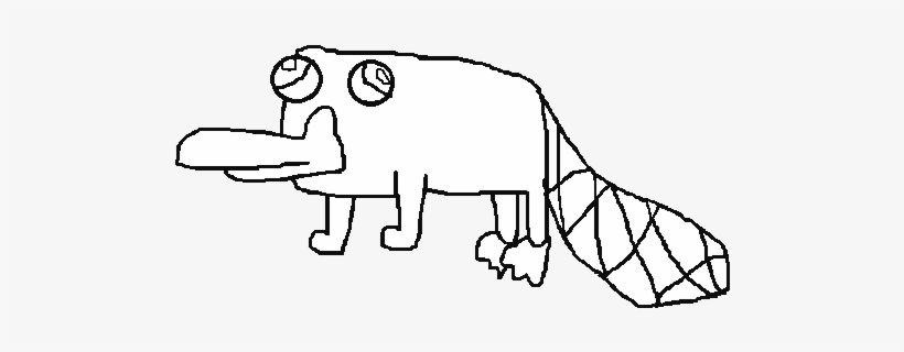 Perry the platypus coloring page