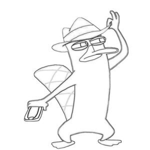 Perry the platypus coloring pages printable for free download