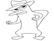 Perry the platypus coloring