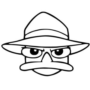 Perry the platypus coloring pages printable for free download