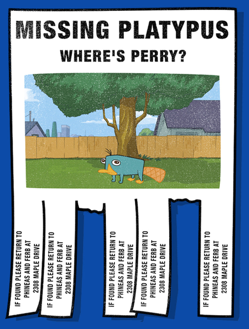 Boys phineas ferb phineas and ferb missing perry platypus poster t