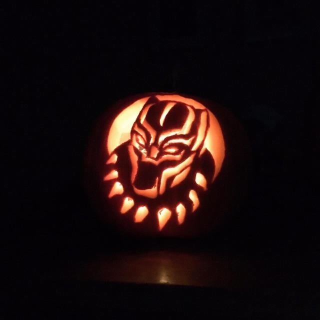 Black panther pumpkin i carved rip chadwick wakanda forever rmarvel