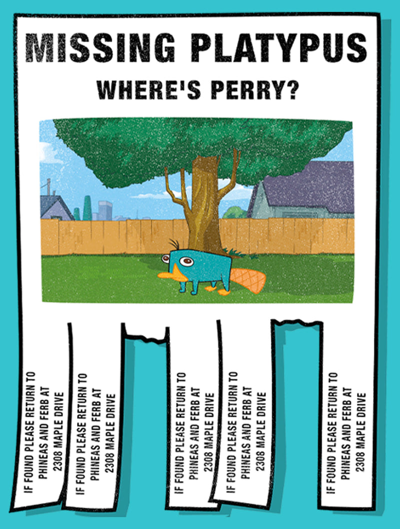 Girls phineas ferb phineas and ferb missing perry platypus poster t â fifth sun