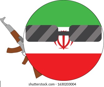 Bangkok thailand cool iran flag stock vector royalty free