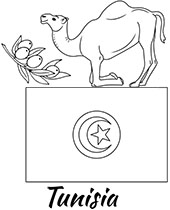 Iran flag coloring page