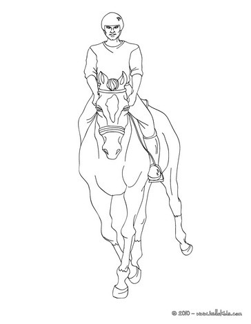 Man riding a horse coloring pages