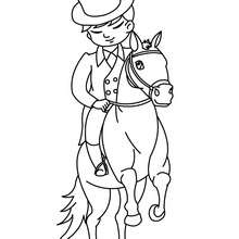 Boy training a horse coloring pages