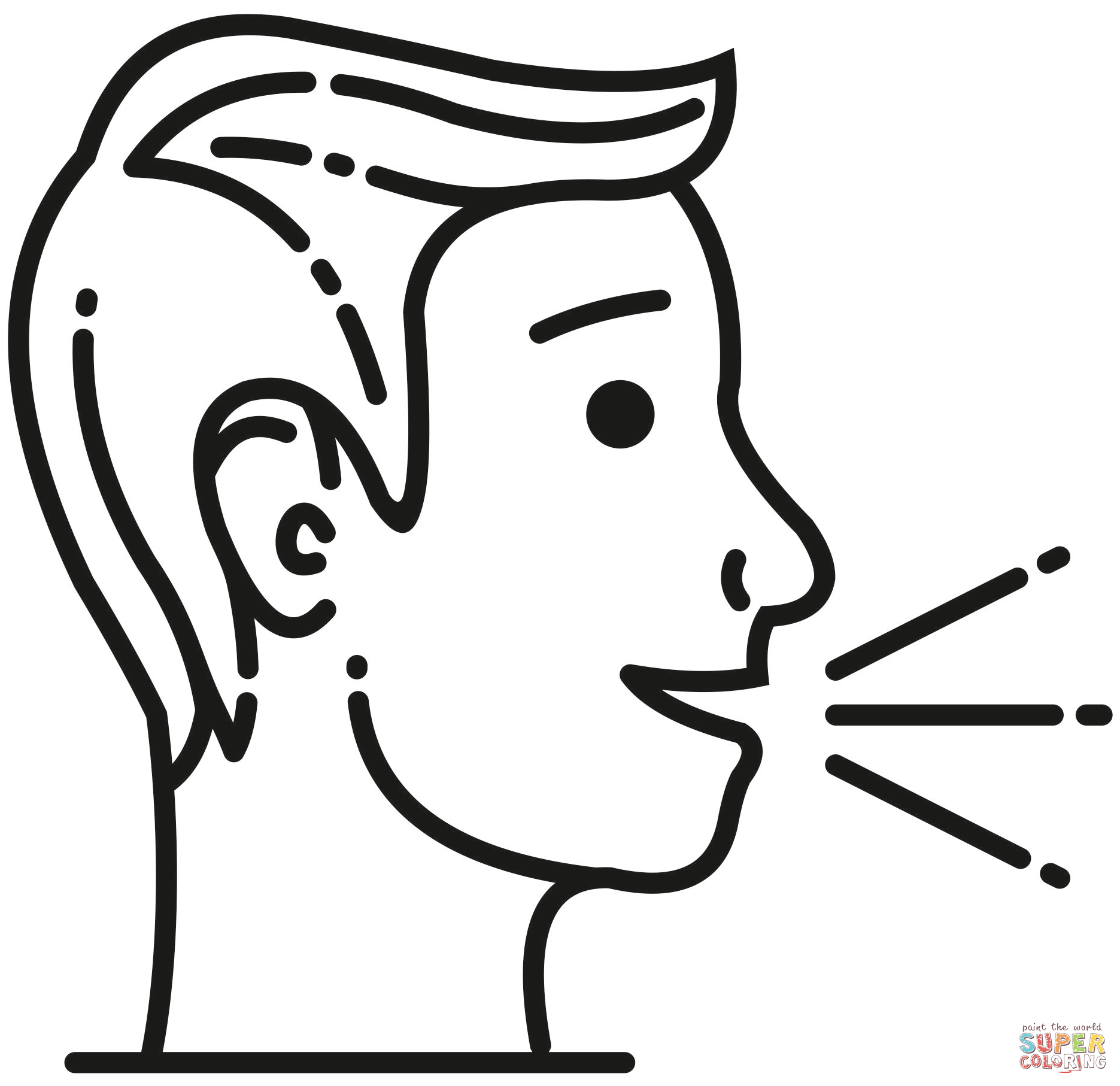 Person speaking coloring page free printable coloring pages