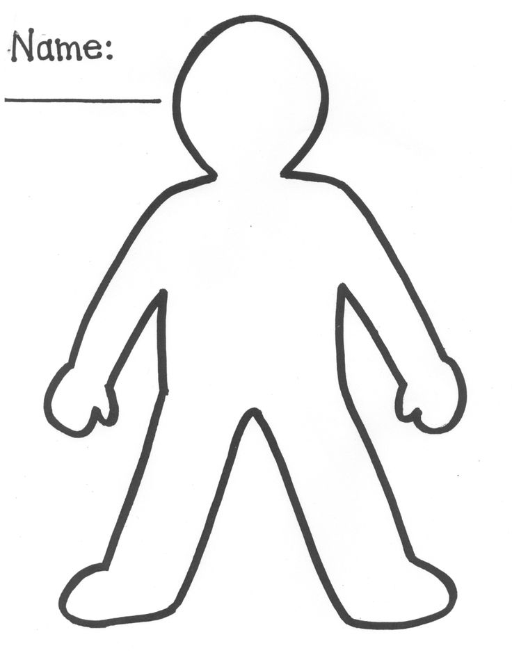 Download or print this amazing coloring page template of a person people body outline person cut out template â person template person cut out person outline