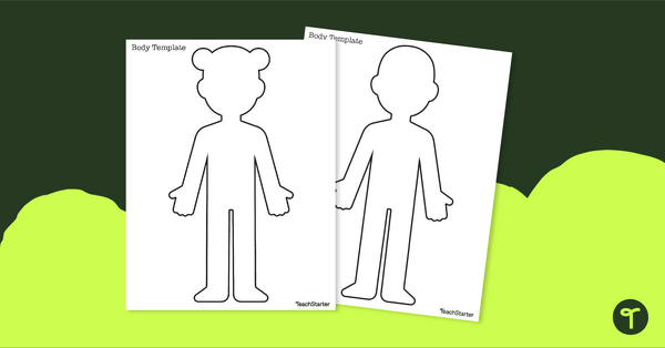 Printable person outline
