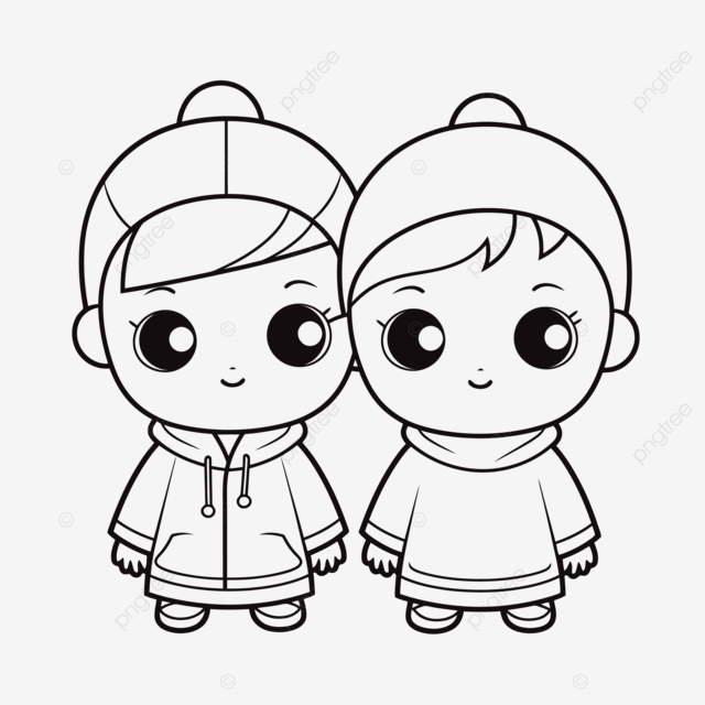 Desenho de dois personagens desenhos animados bonitos esboão pãgina coloraãão vetor png desenho de carro desenho de desenho animado desenho de asa imagem png e vetor para download gratuito