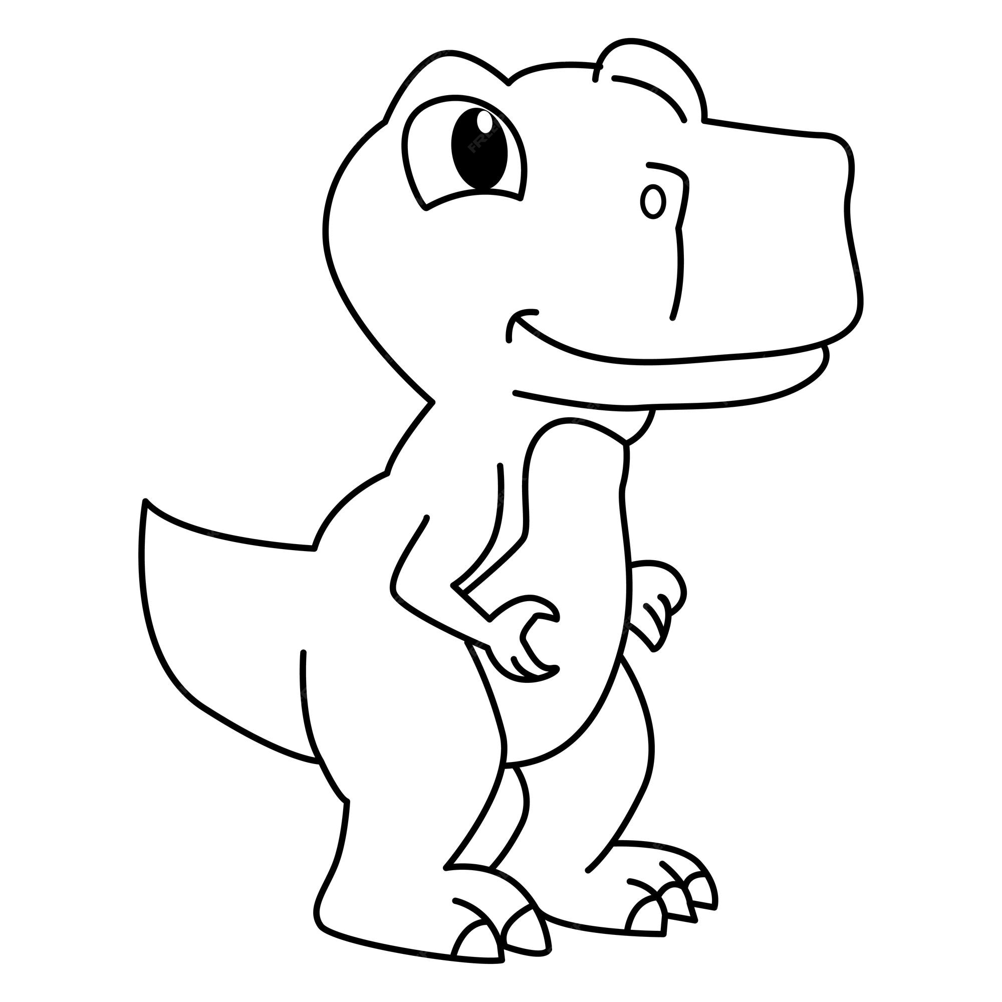 Dinossro desenho animado personagem colorir livro imagem dinossro desenho colorir